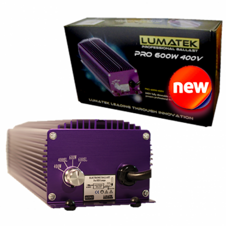 Ballast Electronic Ultimate Pro 600W HPS MH Quadripotenza Super Lumen - Lumatek