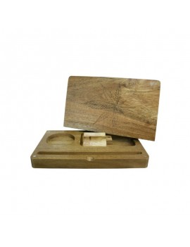 Rolling Tray Box Wood -...