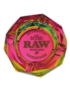 RAW - 'Rainbow' Crystal Glass Ashtray