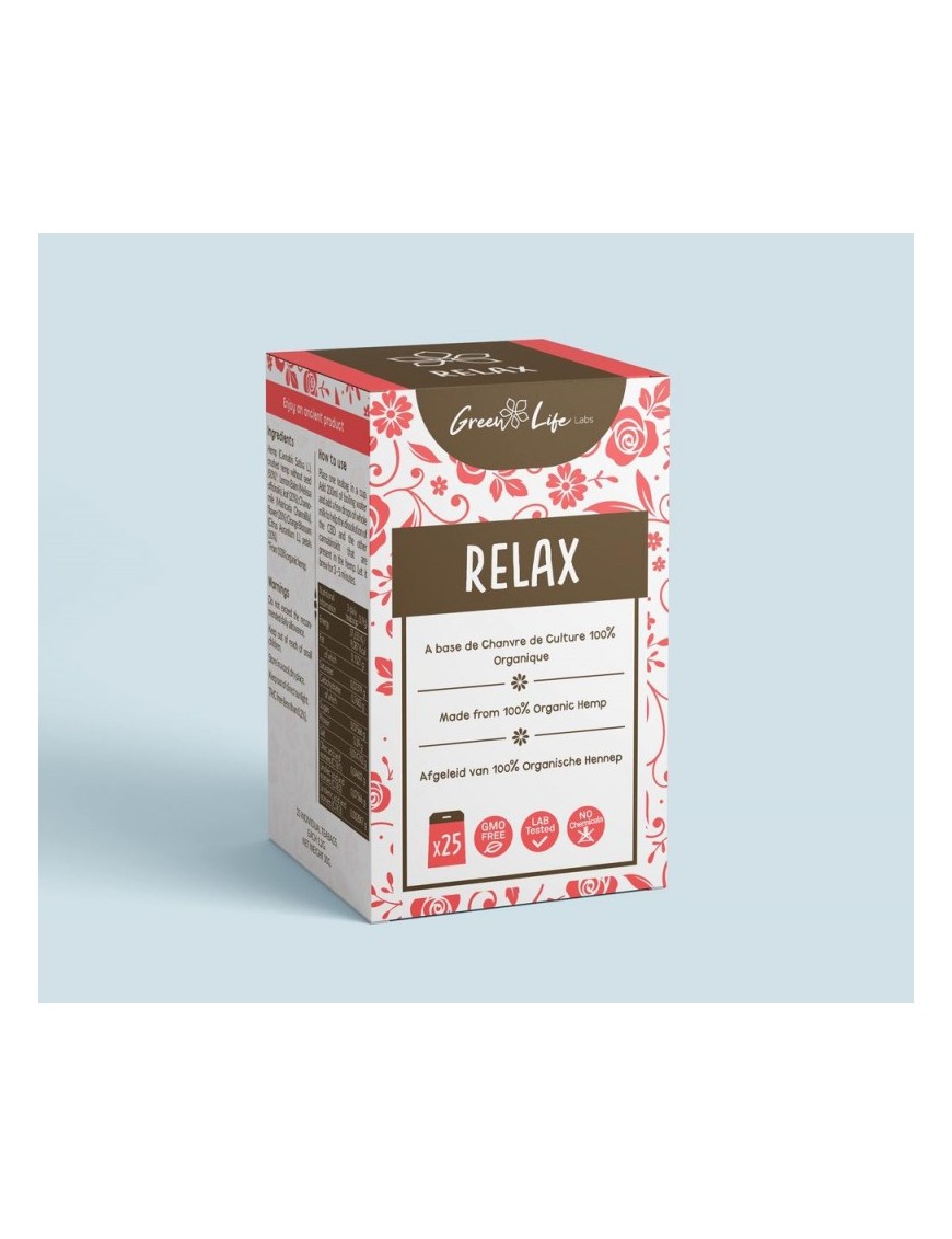 Infuso di Canapa Relax - 25 Bustine - Green Life Labs